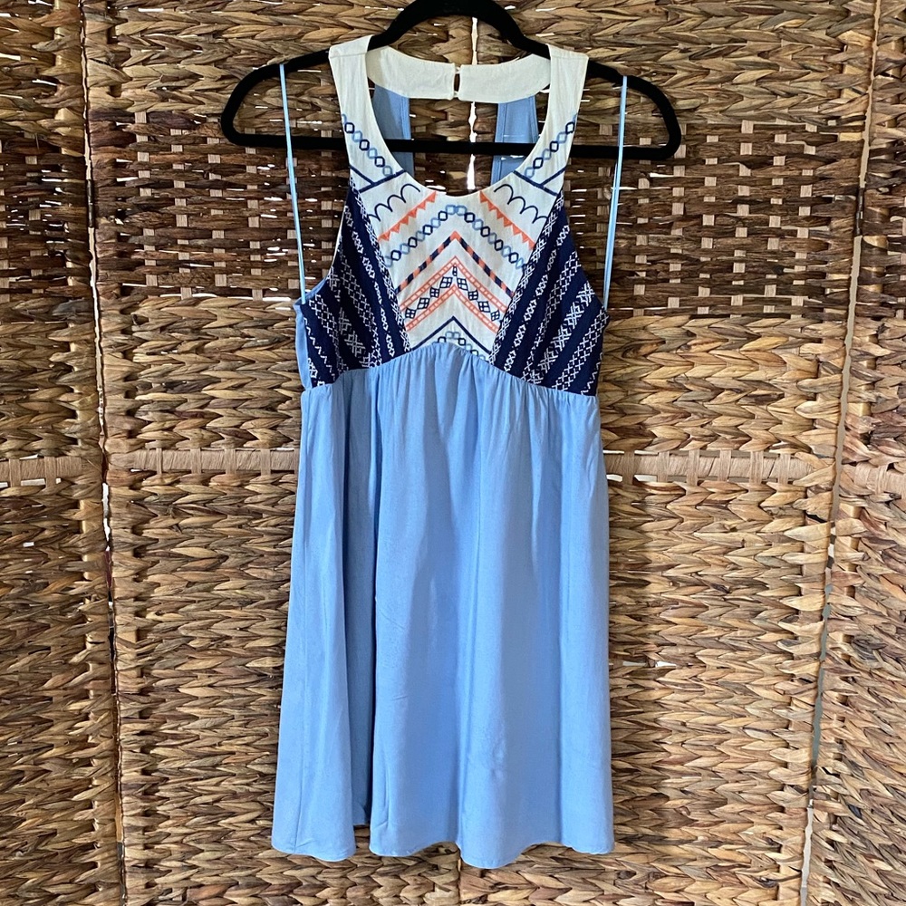 Flying Tomato Embroidered Halter Dress
